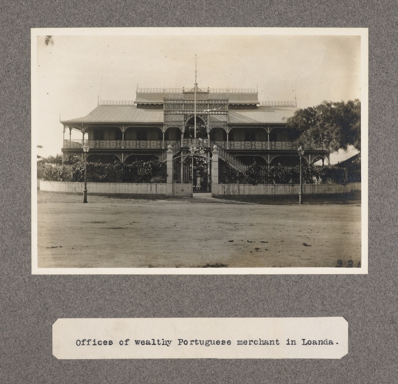 Offices of wealthy Portuguese merchant in Loanda