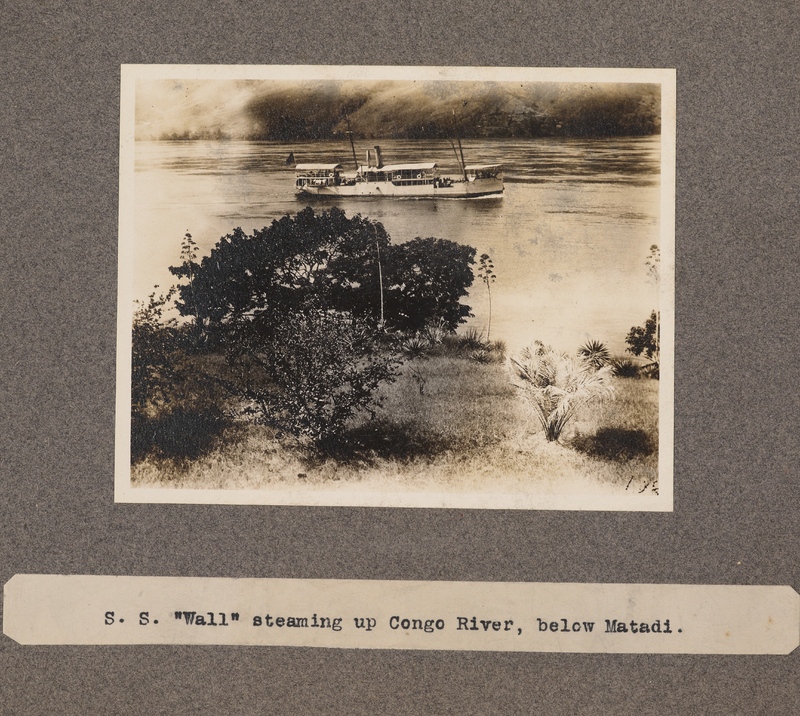 S. S. Wall steaming up Congo River, below Matadi