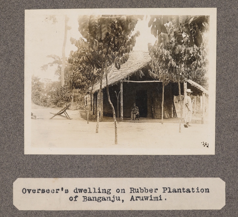 Overseer's dwelling on rubber plantation of Banganju, Aruwimi