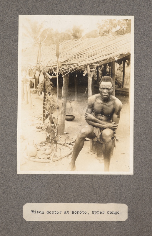 Witch doctor at Bopoto, upper Congo