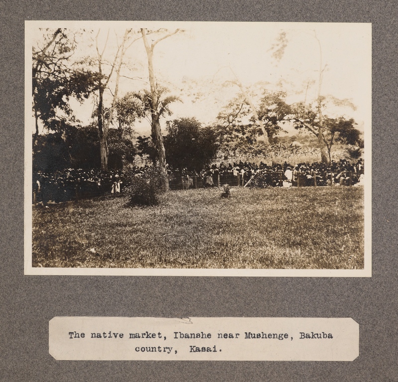 The native market, Ibanshe near Mushenge, Bakuba Country, Kasai