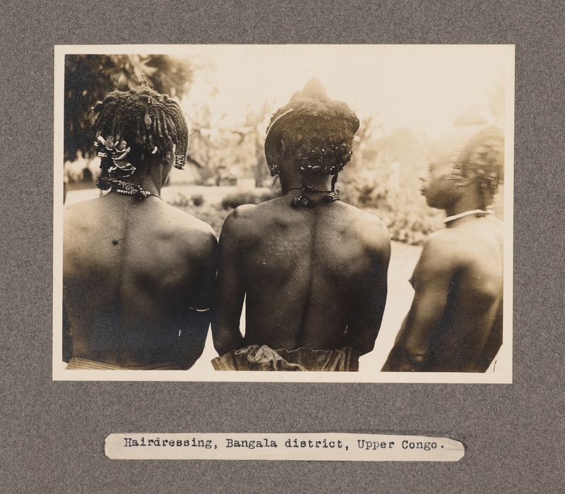 Hairdressing, Bangala district, upper Congo