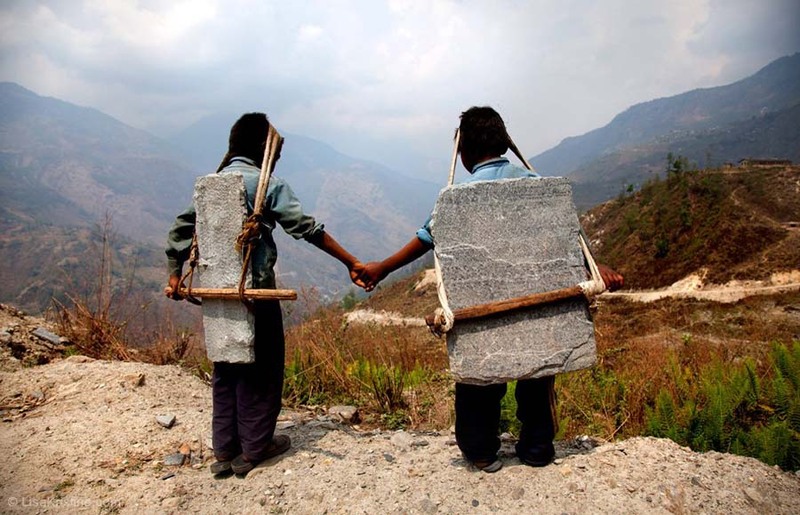 Brothers Carrying Stone, Nepal