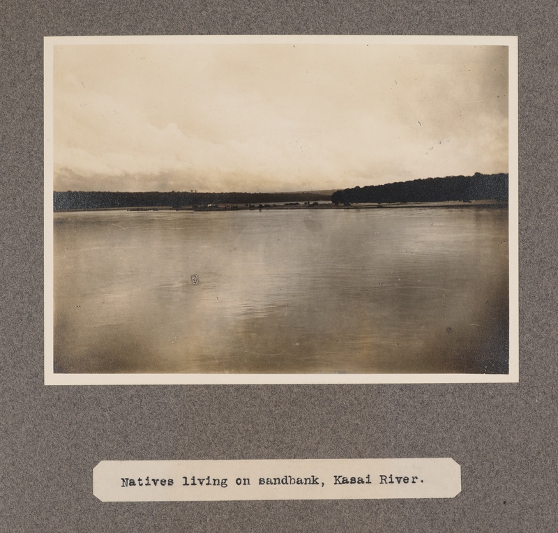 Natives living on sandbank, Kasai River