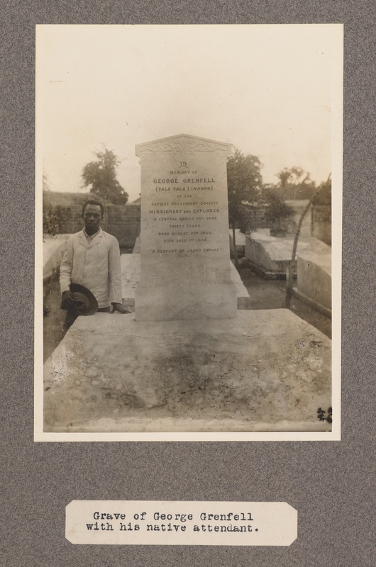 Grave of George Grenfell at Bosoko, with his native attendant