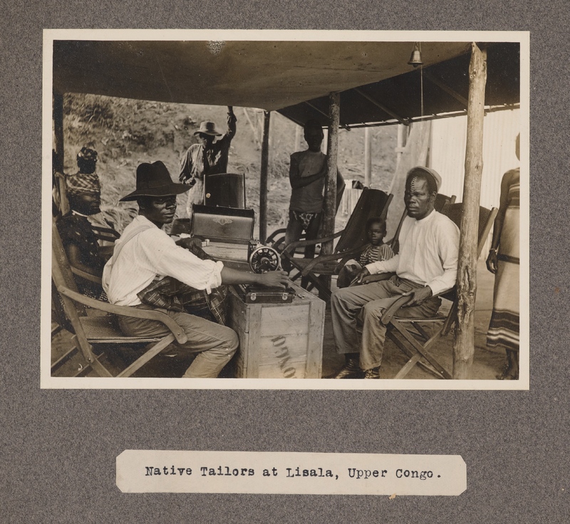 Native tailors at Lisala, upper Congo