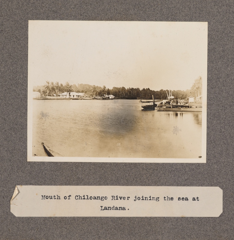 Mouth of Chiloango River joining the sea at Landana