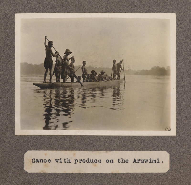 Canoe with produce on the Aruwimi