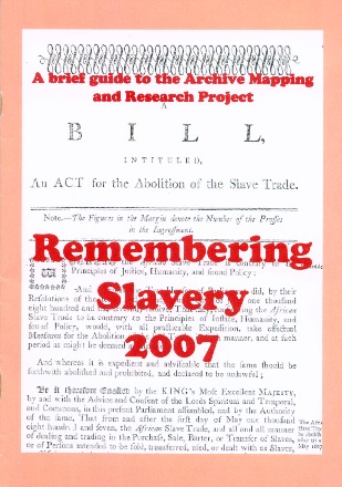 Remembering Slavery Archive and Mapping Project