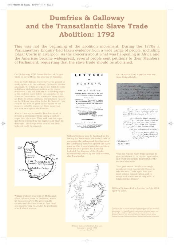 Dumfries and Galloway and the Transatlantic Slave Trade