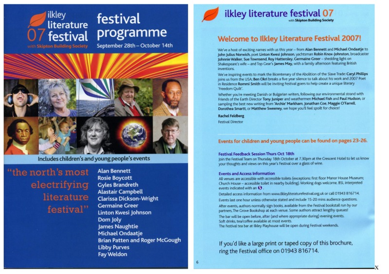 Ilkley Literature Festival, 2007