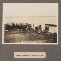 Trading canoes at Leopoldville