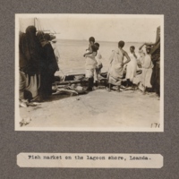 Fish market on the lagoon shore, Loanda