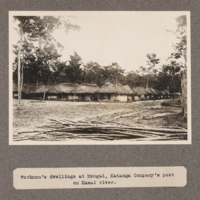 Workmen's dwellings at Mongai, Katanga Company's post on Kasai River