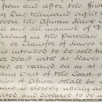 Extract from the Act of Abolition 1807 (Parliamentary Archives).png