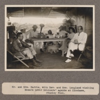 Mr. and Mrs. Harris, with Rev. and Mrs. Longland visiting Messrs. Lever Brothers' agents at Kinchasa, Stanley Pool