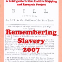 Remembering Slavery Archive and Mapping Project