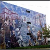 John Lewis and Delia King, The Leidy School Mural, Belmont and Leidy Avenues (Black Neighborhood), Philadelphia, 2004.jpg